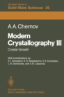Image for Modern Crystallography III: Crystal Growth
