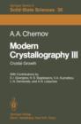 Image for Modern Crystallography III : Crystal Growth