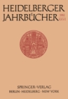 Image for Heidelberger Jahrbucher : 26