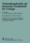 Image for Verhandlungsbericht der Deutschen Gesellschaft fur Urologie: 21. bis 24. September 1983, Wiesbaden.