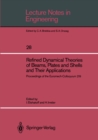 Image for Refined Dynamical Theories of Beams, Plates and Shells and Their Applications: Proceedings of the Euromech-Colloquium 219