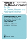 Image for Teil I: Referate: Chirurgie des Felsenbeins und der angrenzenden Schadelbasis (auer Mittelohr-Chirurgie). : 1988 / 1
