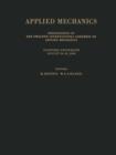 Image for Applied Mechanics : Proceedings of the Twelfth International Congress of Applied Mechanics, Stanford University, August 26–31, 1968