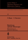 Image for Berechnung Optimaler Steuerungen: Maximumprinzip Und Dynamische Optimierung : 17
