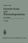 Image for Deutsche Sozial- und Wirtschaftsgeschichte