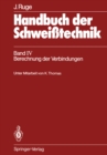 Image for Handbuch Der Schweitechnik: Band Iv: Berechnung Der Verbindungen