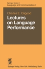 Image for Lectures on Language Performance : 7
