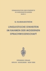 Image for Linguistische Einheiten Im Rahmen Der Modernen Sprachwissenschaft