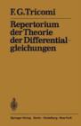 Image for Repertorium der Theorie der Differentialgleichungen