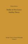 Image for Studies in Non-Linear Stability Theory