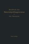 Image for Handbuch des Materialprufungswesens fur Maschinen- und Bauingenieure