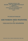 Image for Grundriss der Statistik I Theoretische Statistik