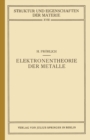 Image for Elektronentheorie der Metalle