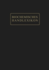 Image for Biochemisches Handlexikon: XII. Band (5. Erganzungsband)