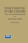 Image for Einfuhrung in Die Chemie: Ein Lehr-u. Experimentierbuch