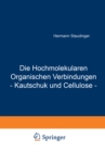 Image for Die Hochmolekularen Organischen Verbindungen - Kautschuk Und Cellulose -