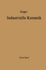 Image for Industrielle Keramik: Erster Band Die Rohstoffe Eigenschaften, Vorkommen, Gewinnung und Untersuchung