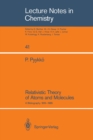 Image for Relativistic Theory of Atoms and Molecules: A Bibliography 1916-1985