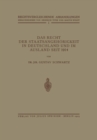 Image for Das Recht der Staatsangehorigkeit in Deutschland und im Ausland Seit 1914