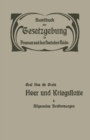 Image for Heer Und Kriegsflotte: Allgemeine Bestimmungen : 1