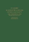Image for 25 Jahre Kaiser Wilhelm = Gesellschaft zur Forderung der Wissenschaften: Erster Band: Handbuch