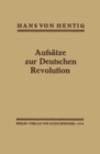 Image for Aufsatze zur Deutschen Revolution
