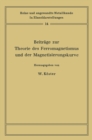 Image for Beitrage zur Theorie des Ferromagnetismus und der Magnetisierungskurve : 14