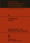 Image for Homomorphismen Und Reduktionen Linearer Sprachen : 32