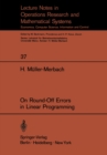 Image for On Round-Off Errors in Linear Programming