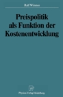Image for Preispolitik als Funktion der Kostenentwicklung.