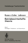 Image for Betriebswirtschaftstheorie: Band 1: Grundlagen, Produktions- und Kostentheorie : 156