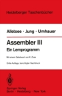Image for Assembler Iii: Ein Lernprogramm : 142