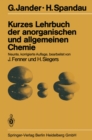 Image for Kurzes Lehrbuch Der Anorganischen Und Allgemeinen Chemie