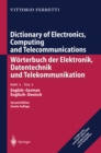 Image for Dictionary of Electronics, Computing and Telecommunications/Worterbuch der Elektronik, Datentechnik und Telekommunikation: Part 2: English-German/Teil 2: Englisch-Deutsch