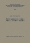 Image for Osterreichisches Verfassungsrecht