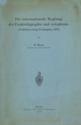 Image for Die Internationale Reglung Der Funktelegraphie Und -telephonie: Weltfunkvertrag Washington, 1927