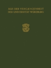 Image for Aus Der Vergangenheit Der Universitat Wurzburg: Festschrift Zum 350 Jahrigen Bestehen Der Universitat