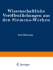 Image for Wissenschaftliche Veroffentlichungen aus den Siemens-Werken: XVIII. Band Erstes Heft (abgeschlossen am 17. November 1938)