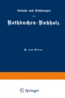 Image for Versuche und Erfahrungen mit Rothbuchen-Nutzholz