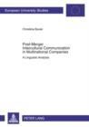 Image for Post-Merger Intercultural Communication in Multinational Companies: A Linguistic Analysis