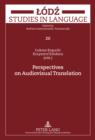 Image for Perspectives on audiovisual translation : v. 20