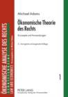 Image for Okonomische Theorie des Rechts: Konzepte und Anwendungen 2., korrigierte und erganzte Auflage