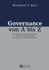 Image for Governance von A bis Z: Sozialwissenschaftliches Glossar mit den Schwerpunkten Governance- und Systemtheorie