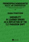 Image for Variability in Learner Errors as a Reflection of the CLT Paradigm Shift