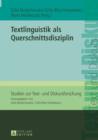Image for Textlinguistik als Querschnittsdisziplin : 5