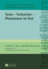 Image for Texte - Textsorten - Phaenomene im Text