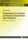 Image for Computational text analysis and reading comprehension exam complexity: towards automatic text classification : 36
