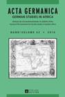 Image for Acta Germanica: German Studies In Africa