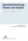 Image for Sprachlehrforschung: Theorie und Empirie: Festschrift fuer Ruediger Grotjahn