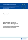 Image for International Corporate Public Affairs Management